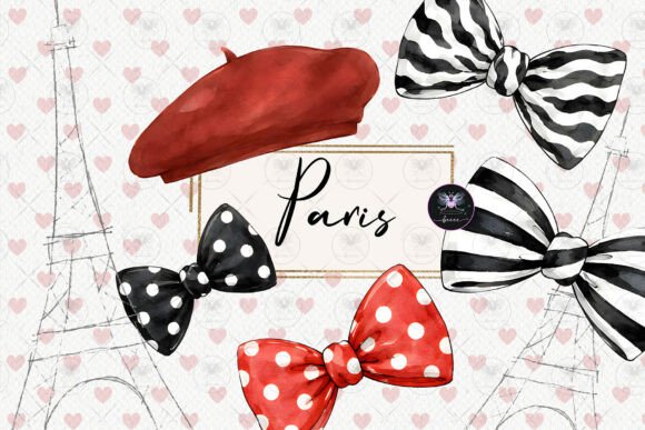 Download Paris Bow Clipart Watercolor - Premium Resources