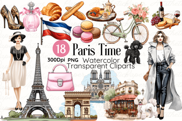 Download Paris Time in France Sublimation Clipart - Premium Resources