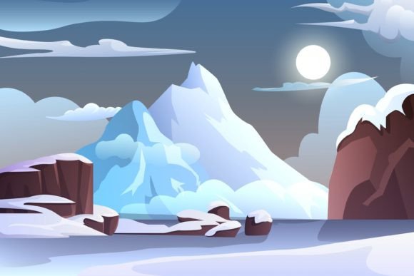 Download Winter Scene Flat Design Illustration - Winter scene Collection