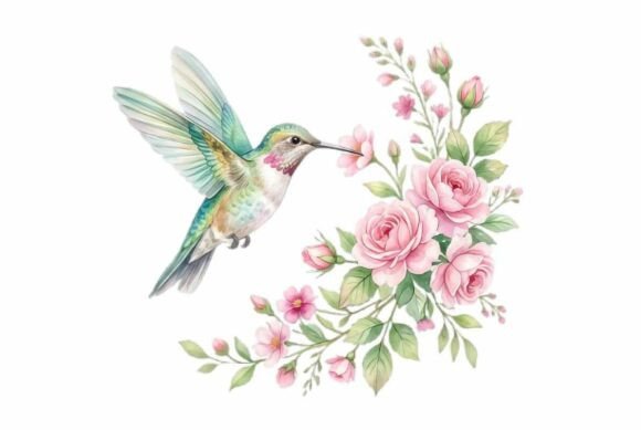 Download Delicate Hummingbird Hovering Near Pink - Delicate Collection